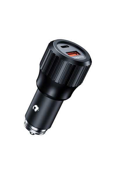 CHOETECH Încărcător auto USB-C USB-A PD 63W Negru