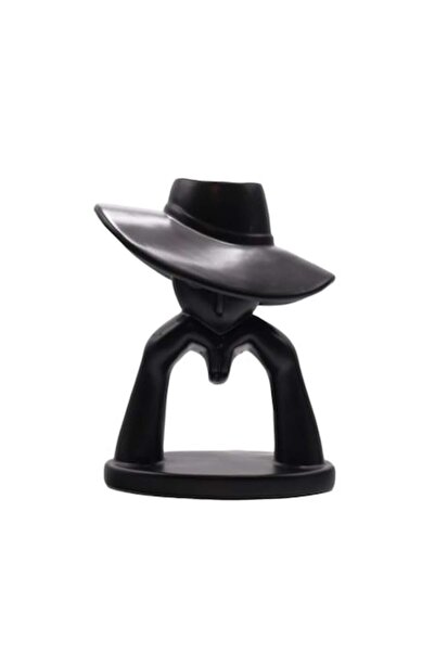 OEM Vază decorativă din ceramică 20x16x26.5 cm Neagră