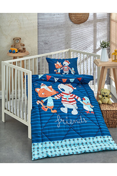 Komfort Home Printed 100% Cotton Silicone Fiber Baby Quilt+Pillow