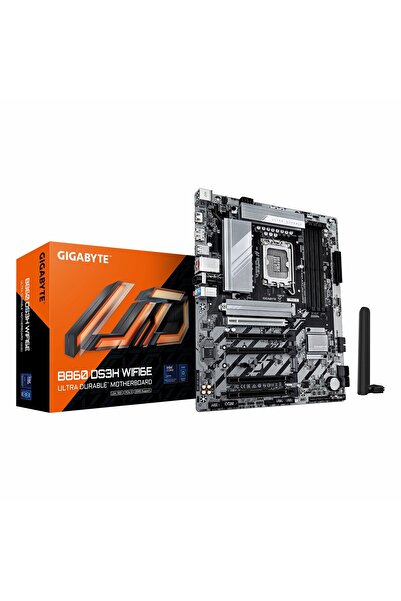 Gigabyte B860 DS3H WiFi6E DDR5 (9066MHz)OC M.2 HDMI/DP/USB-C PCIe 5.0 1851P ATX Anakart
