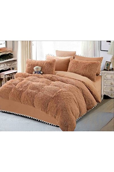 JOJO HOME , Fluffy Bed Linen, 6 Pieces, Brown, 230x250cm