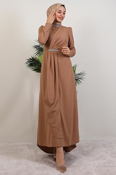 GİYZAMİLA Liya Hijab Φόρεμα Sütlükahve