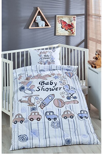 Komfort Home Printed 100% Cotton Silicone Fiber Baby Quilt+Pillow