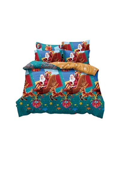 JOJO HOME Lenjerie de pat Jojo Home Finet Set 6 piese Sania lui Moș Crăciun 2...