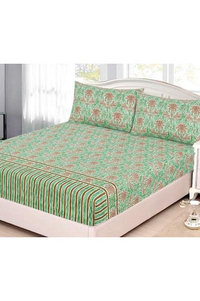 OEM Cearșaf de pat cu elastic - 1 persoană, 2 piese, imprimeu multicolor modern, 90x200 cm