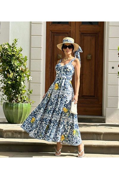 Pulli Collection Rochie importată de sezon nou, lungime maxi, inclusiv centură