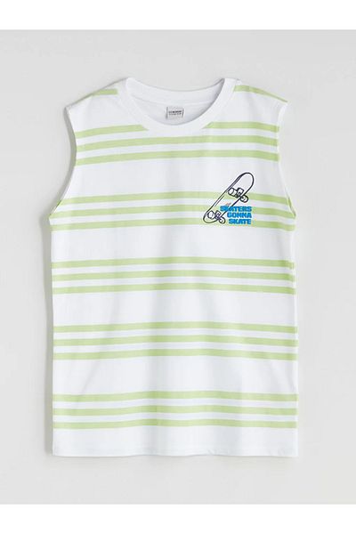 LC Waikiki Lcw Kids Green Crew Neck Male Child Undershirt