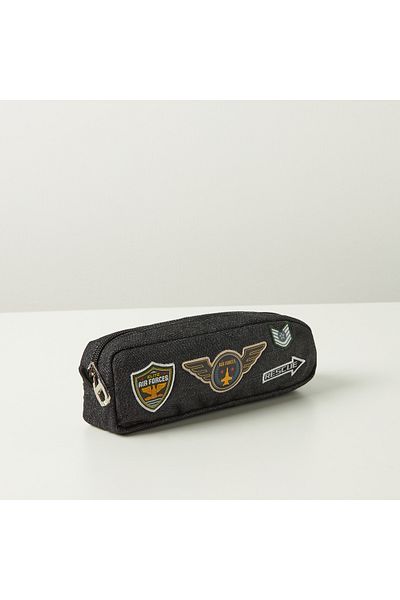 Juniors Applique Detail Pencil Case with Zip Closure