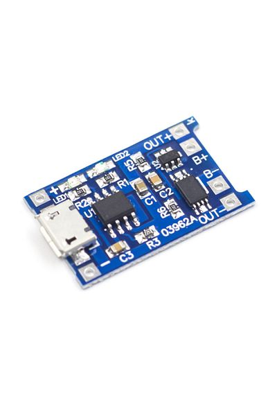 OEM Lithium battery charging module 1A TP4056, Micro USB, dual