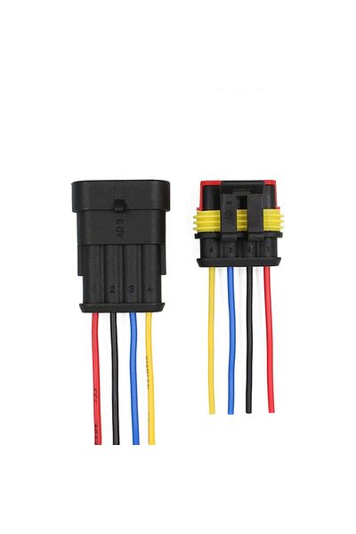 OEM Male-Female Connector with Auto Wire, 4Pin
