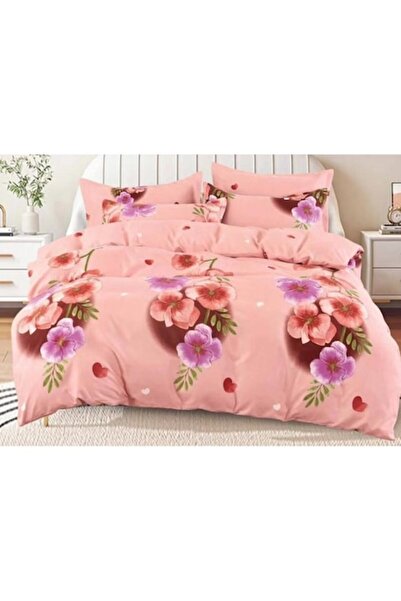 OEM Set de lenjerie de pat dublă, orhidee, cearșaf reversibil, 6 piese, 2 per...