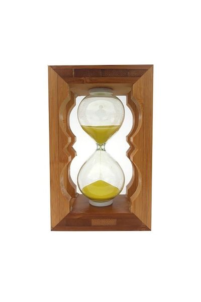 OEM Clepsidra cu nisip pe suport din lemn - 3 minute