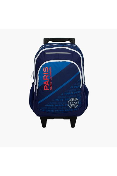 PSG Printed 17-inch Trolley Backpack with Retractable Handles - 31x13x40 cms
