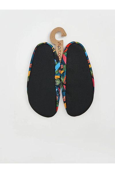 LC Waikiki Lcw Slipstop Black Printed Boys' Sea Shoes