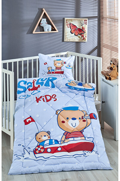 Komfort Home Printed 100% Cotton Silicone Fiber Baby Quilt+Pillow