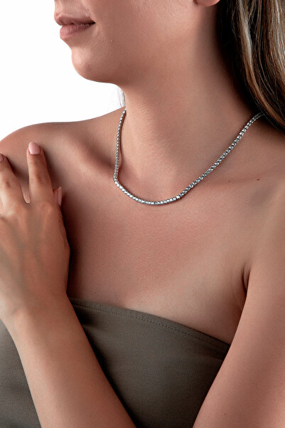 innuendo jewelery Silver Colored Classic Waterway Necklace