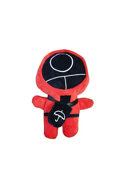 OEM Figurina de Plus Squid Game Jocul Calamarului, Soldatul Cerc, 20 cm, Rosu