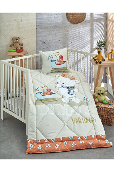 Komfort Home لحاف أطفال مطبوع 100% من ألياف السيليكون القطنية + وسادة