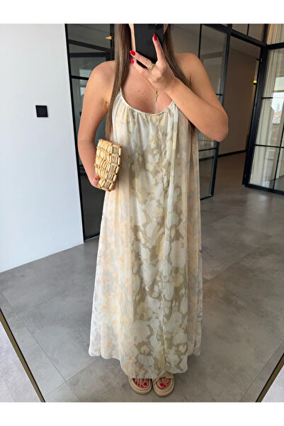 My Blog Φόρεμα με μοτίβο πέτρινο λουλούδι με λουράκι - 3321