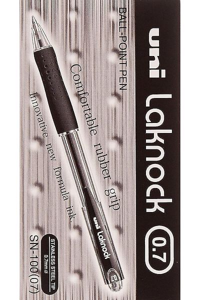 UNİ-BALL Laknock Retract SN100/07 N Ballpoint Pen 0.7 mm Pack of 12 Black