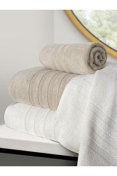 Karna Home Σετ πετσετών μπάνιου Lavinda 4 τεμαχίων 70x140