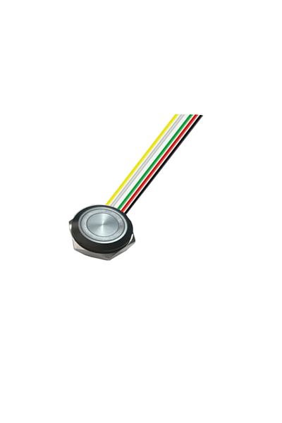 OEM Buton negru self reset, RGB, 3-6V, 22mm