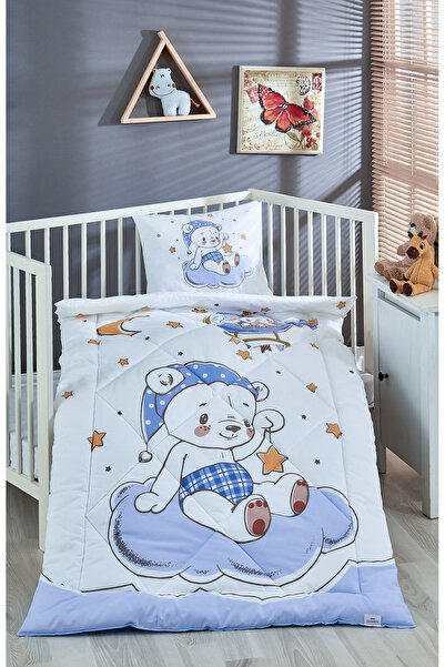 Komfort Home Printed 100% Cotton Silicone Fiber Baby Quilt+Pillow
