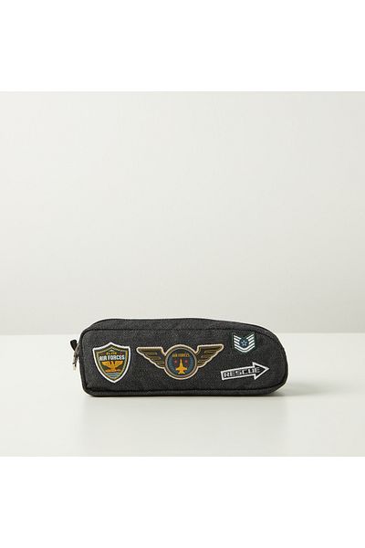 Juniors Applique Detail Pencil Case with Zip Closure
