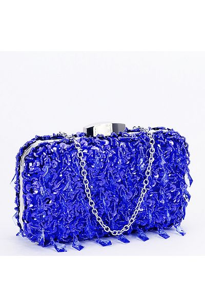 SOFILINE Blue clutch bag with crystals and sequins BME6011 06
