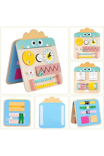 divendi-ro Tablă senzorială cu 17 activități, pliabilă, pentru copii de la 3 ...