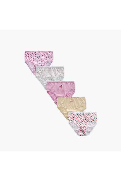Juniors Fruit Print Briefs - Set of 5