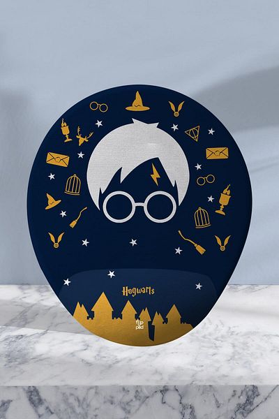 Flipped Hogwarst Blue Printed Mousepad