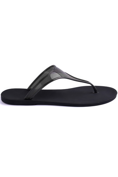 Mintra Comfortable Black Women's Beach Slippers – Basic Summer Flipflop