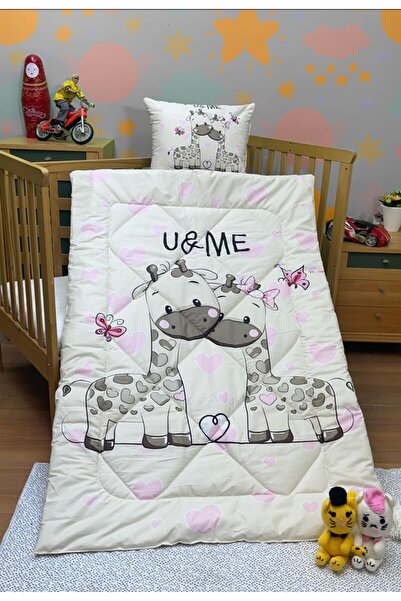 Komfort Home Printed 100% Cotton Silicone Fiber Baby Quilt+Pillow