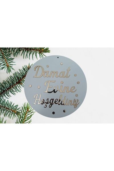 Şirin Lazer مرحبًا بكم في ديكور الحائط المكتوب على الباب من DAMAT HOUSE