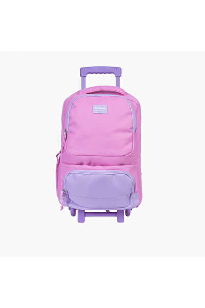 Pause =PAUSE حقيبة ترولي ناعمة ملونة مقاس 18 بوصة بمقبض قابل للسحب