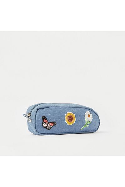 Juniors Applique Detail Pencil Case with Zip Closure