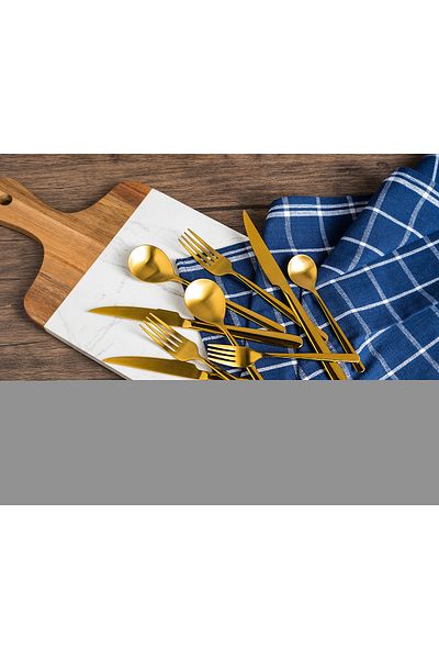 LA MESA Majestic Cutlery Set 20 Pieces Matte Gold