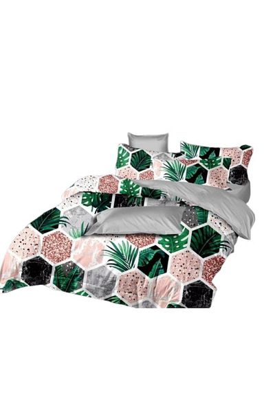 OEM 6-Piece Bed Linen Set, Honeycomb Print, Multicolor, Finet Material