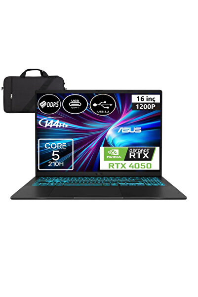 ASUS Vivobook 16 V3607VU-EP1 Intel Core 5 210H 16 GB 512 SSD RTX4050 Win11 Pr...