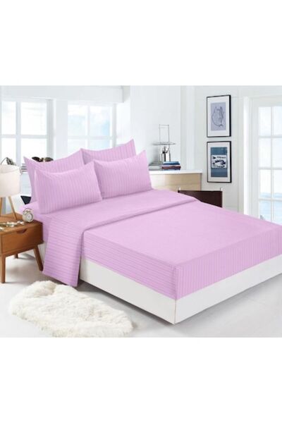 OEM 6-Piece Bedding Set, 180x200cm, Damascus Satin, Lilac