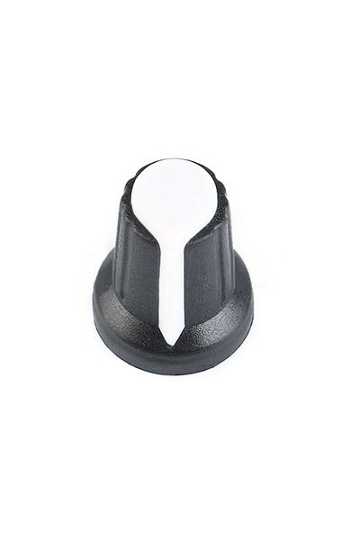 OEM Potentiometer knob, 15x17mm, black-white