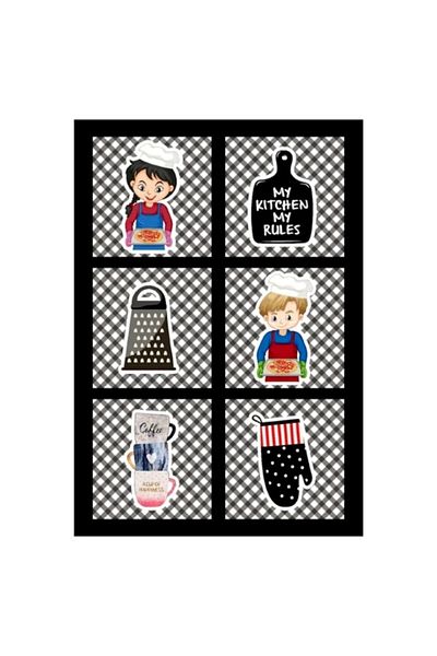 OEM Kitchen Rug, Antislip, Little Chef, Multicolor, 120x180cm