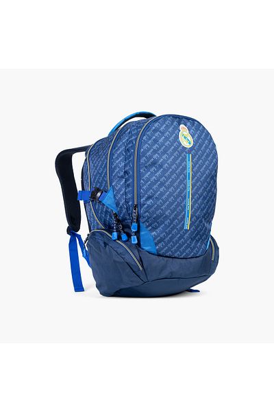 Real Madrid Printed 18-inch Backpack with Adjustable Shoulder Strap - 28x13x45 cms