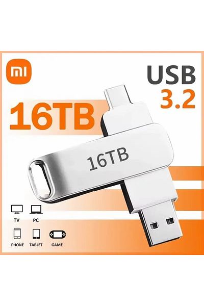 Xiaomi محرك أقراص فلاش USB 3.2 عالي السرعة ومقاوم للماء بسعة 16 تيرابايت