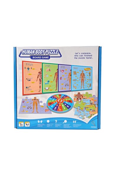 divendi-ro Puzzle Corpul uman cu ruletă, cu 4 categorii și 4 coli, multicolor