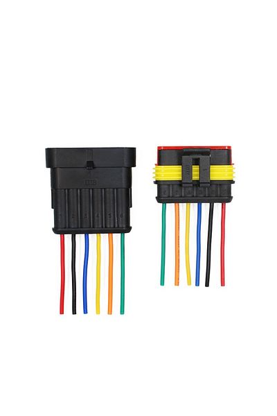 OEM Male-Female Connector with Auto Wire, 6Pin