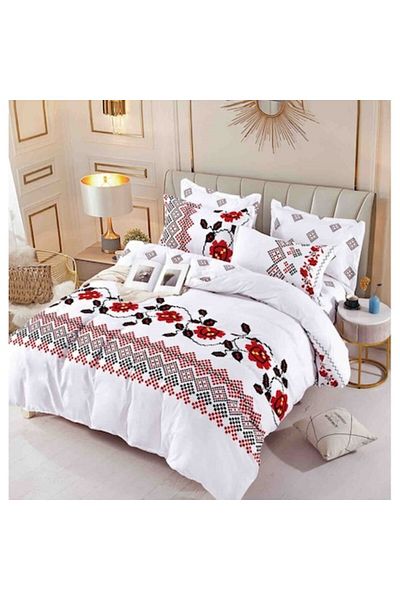 JOJO HOME Double Bedding Set with Elastic, Jojo Home, Traditional Print, M4, 6 Pieces, 2 Persons, 180x200cm, S