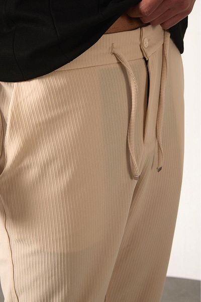 Oksit Ανδρικό παντελόνι Jogger Durry Slim Fit με μοτίβο με ελαστική μέση