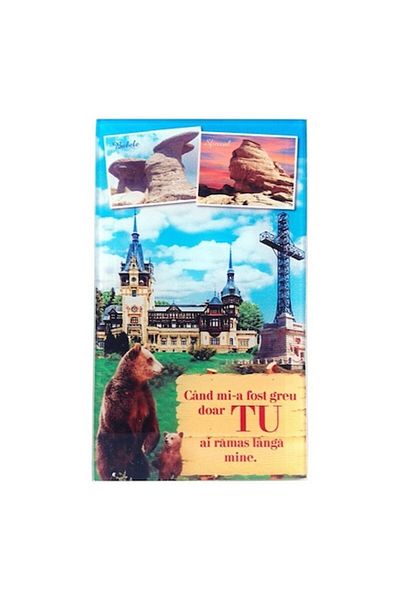 OEM Decorative Object with Bucegi Mountain Images and Text, M6, 10x17 cm